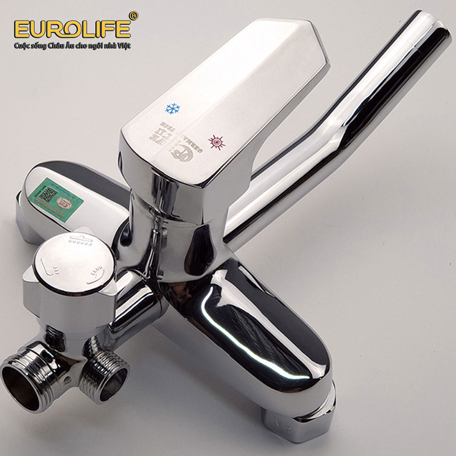 Thân củ sen Sen cây tắm đứng nóng lạnh Eurolife EL-S924 Đồng mạ Chrome
