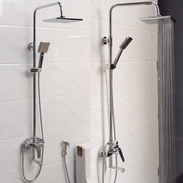 Thực tế lắp đặt Sen cây tắm đứng nóng lạnh Eurolife EL-SC913 Đồng mạ Chrome