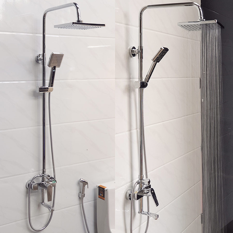 Thực tế lắp đặt Sen cây tắm đứng nóng lạnh Eurolife EL-SC913 Đồng mạ Chrome 