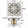 Bản vẽ kích thước phễu thu sàn Eurolife EL-HG06 mặt 100x100 mm cao 44 mm dày 5,5 mm