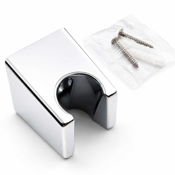 Bát gác nhựa ABS của vòi xịt Eurolife EL-X11-T kèm tắc kê và ốc vít, tạo vị trí treo tay xịt gọn gàng trên tường.