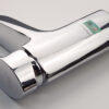Hình ảnh bề mặt mạ Chrome của vòi lavabo nóng lạnh Eurolife EL-SUN 02, thể hiện lớp hoàn thiện sáng bóng, sang trọng và dễ phối với nhiều không gian phòng tắm hiện đại.