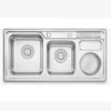 Bố cục hai hộc rửa, hố rác và bộ cài dao của chậu Eurolife EL-C9245