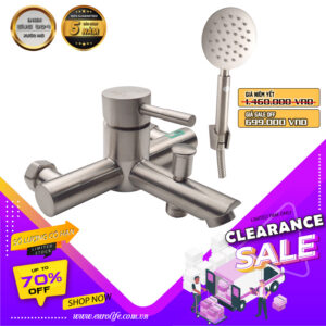 SUS 304 Stainless steel hot and cold shower set Eurolife EL-1201 (Yellow white)
