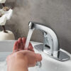 Vòi lavabo cảm ứng Eurolife EL-A100 với cảm biến nhạy, hỗ trợ nhận diện tay người dùng và tự động kích hoạt dòng nước.