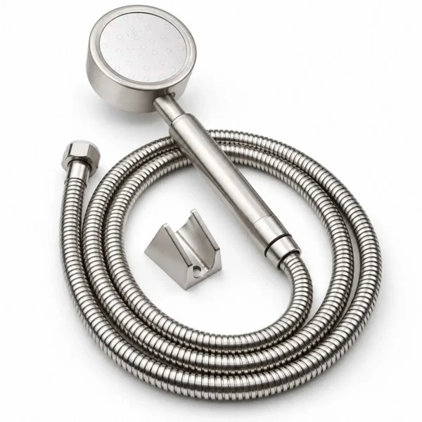 Cấu hình bộ tay dây sen Eurolife EL-119SH gồm tay sen EL-H119, dây sen Inox 304 và bát gác Satin