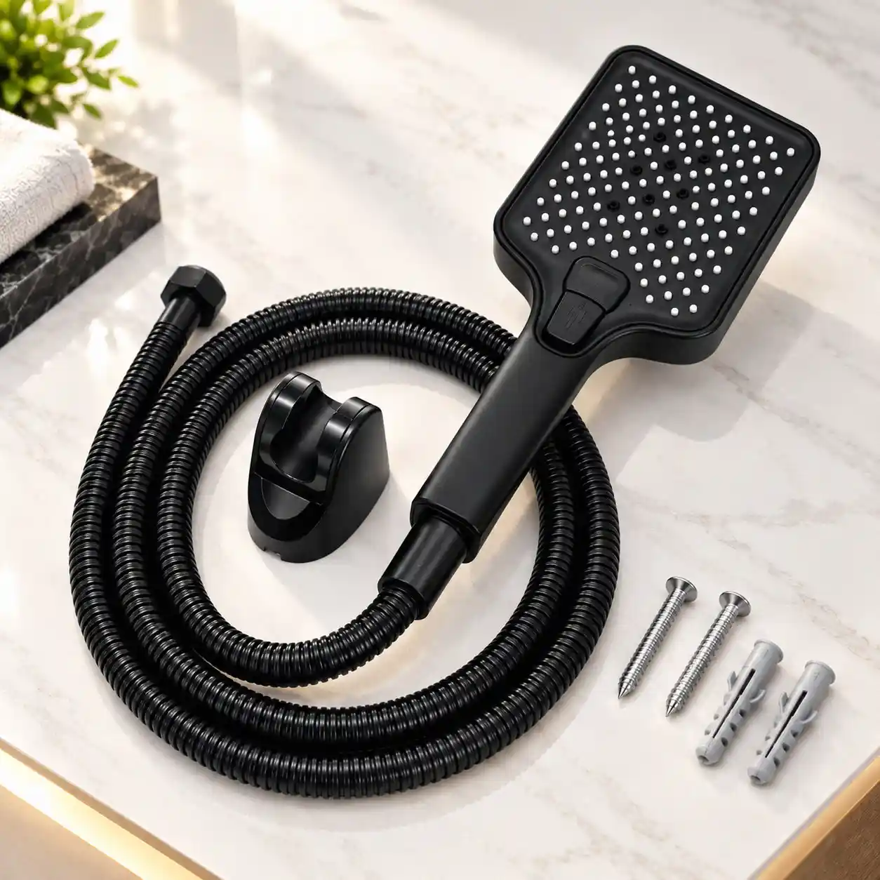Cấu hình nguyên bộ tay dây sen Eurolife EL-126SH-D và phụ kiện lắp đặt
