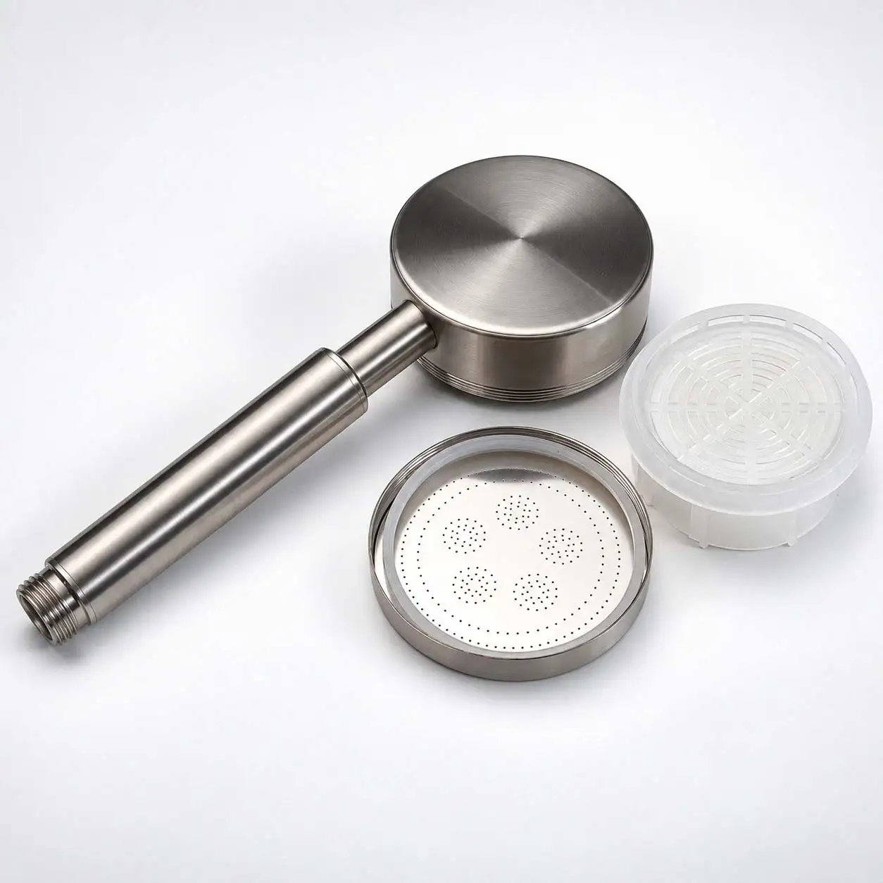 Cấu tạo tháo rời mặt sen và lớp lọc cặn bên trong tay sen Eurolife EL-119SH