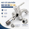 Mặt cắt thân sản phẩm Eurolife EL-SL108 cho thấy kết cấu Inox SUS 304 dày dặn và đường dẫn nước được bố trí bên trong thân củ sen. Hình ảnh giúp làm nổi bật chất liệu, độ bền và định hướng thiết kế chú trọng cấu trúc của Eurolife.