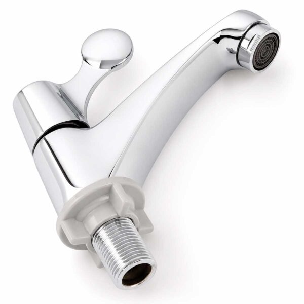 Cận cảnh chân kết nối ren ngoài 21mm của vòi lavabo Eurolife EL-LL113
