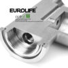 Hình minh họa chất liệu Inox SUS 304 của vòi rửa chén Eurolife EL-KM09, nhấn mạnh độ bền, khả năng chống ăn mòn và tính an toàn khi sử dụng.