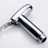Chi tiết cơ cấu tay nhấn và khóa rảnh tay trên vòi xịt vệ sinh Eurolife EL-X12-T mạ Chrome.