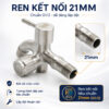 Hình ảnh ren kết nối 21mm chuẩn G1/2 của Eurolife EL-SL108 giúp làm rõ đặc điểm kỹ thuật và khả năng tương thích với hệ thống dây sen phổ biến. Đây là tư liệu quan trọng cho web giới thiệu để nhấn mạnh tính chuẩn hóa trong thiết kế và lắp đặt.
