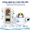 Hình ảnh mô tả công nghệ lọc nước đa tầng của lõi lọc Eurolife EL-LL-D10, giúp nước đi qua nhiều lớp lọc để giữ lại tạp chất và cải thiện độ trong của nước.