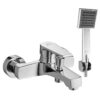 Hình đại diện củ sen nóng lạnh Eurolife EL-JAS 01 với thân đồng H61 mạ Chrome, thiết kế vuông hiện đại, đi kèm tay sen 1 chế độ siêu tăng áp.