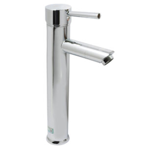 Hình đại diện vòi lavabo nóng lạnh Eurolife EL-D20 cao 30cm, thân tròn mạ Chrome, phù hợp chậu lavabo dương bàn và lavabo nổi cao.
