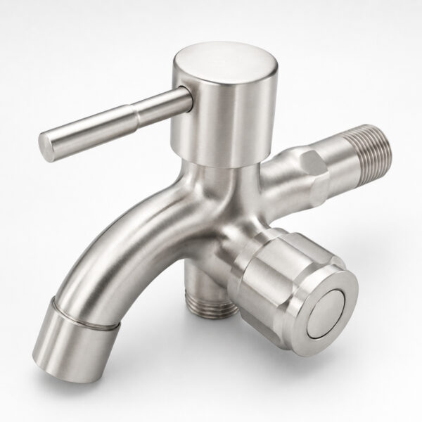 Hình đại diện củ sen lạnh Inox 304 Eurolife EL-SL108 thể hiện rõ thiết kế hai đường nước, thân Inox SUS 304 xước mờ và kiểu dáng gọn gàng, phù hợp với định hướng giới thiệu chất liệu, cấu tạo và nhận diện sản phẩm Eurolife.