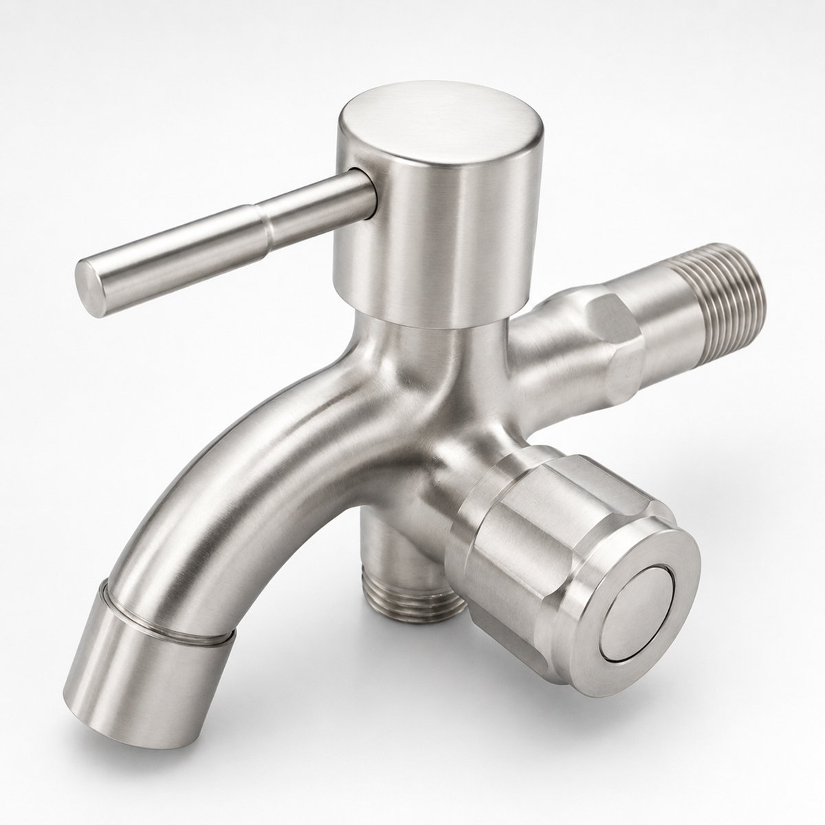 Hình đại diện củ sen lạnh Inox 304 Eurolife EL-SL108 thể hiện rõ thiết kế hai đường nước, thân Inox SUS 304 xước mờ và kiểu dáng gọn gàng, phù hợp với định hướng giới thiệu chất liệu, cấu tạo và nhận diện sản phẩm Eurolife.