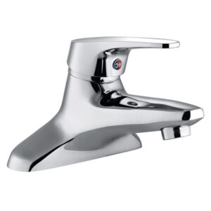 Hình đại diện vòi lavabo nóng lạnh Eurolife EL-LOT 03 với thiết kế 2 chân, kiểu dáng bo tròn mềm mại, thân Đồng H61 và bề mặt mạ Chrome sáng bóng.