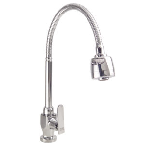 Hình đại diện vòi rửa chén lạnh Eurolife EL-RC01 với thiết kế cần lò xo, bề mặt mạ Chrome 5 lớp và đầu vòi 2 chế độ.