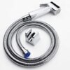 Kết cấu bộ vòi xịt Eurolife EL-X11-T gồm tay xịt ABS, dây dẫn nước 120cm và bát gác hoàn thiện Chrome đồng bộ.