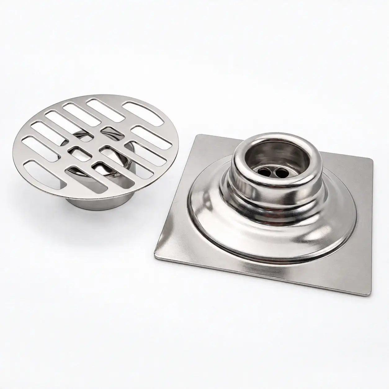 Phễu thu sàn Eurolife EL-HG12 phù hợp ống chờ khoảng Ø60–Ø90 mm tùy điều kiện lắp đặt
