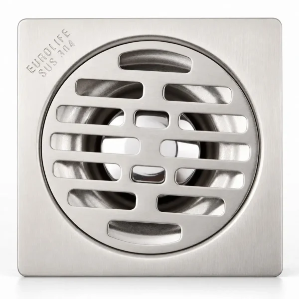 Phễu thu sàn Inox 304 120x120mm Eurolife EL-HG12