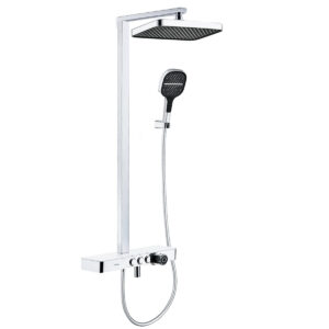Sen cây Eurolife EL-SC907 thiết kế hiện đại với thân đồng, vỏ Inox, mặt kiếng cường lực, bát sen vuông lớn, tay sen cầm tay và 3 chế độ chảy tiện dụng.