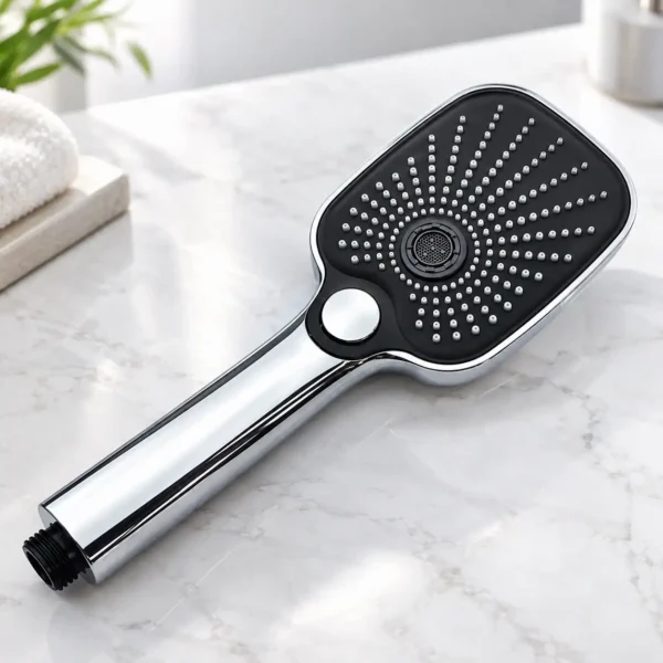 Tay sen 3 chế độ Eurolife EL-127SH-T với mặt sen màu đen và thân ABS mạ Chrome