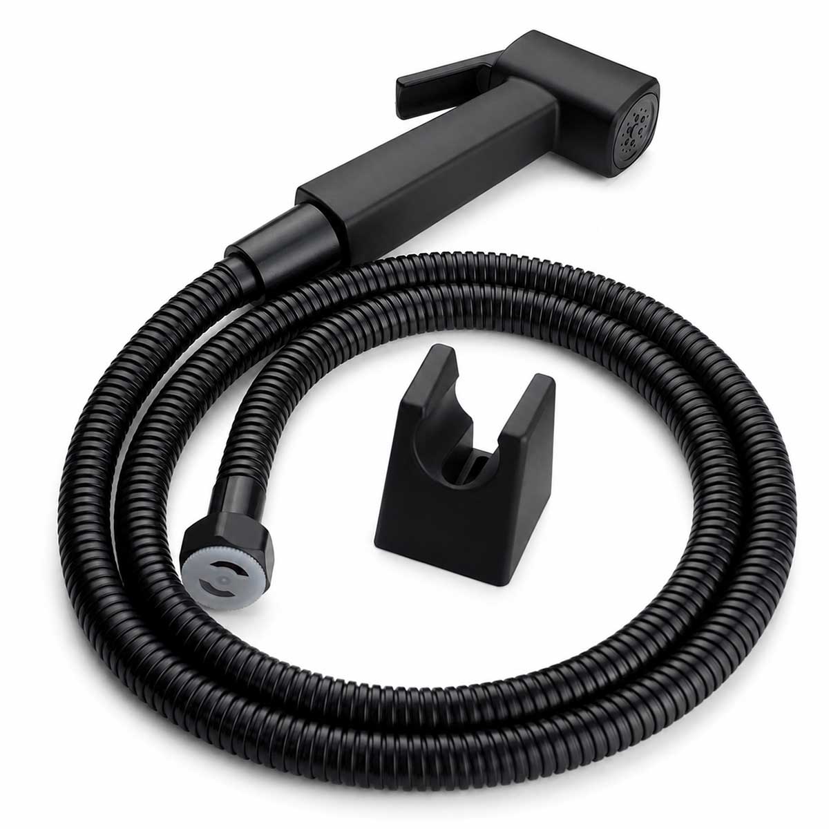Các thành phần chính của bộ Eurolife EL-X11-D gồm tay xịt tăng áp, dây xịt 120cm và bát gác ABS 