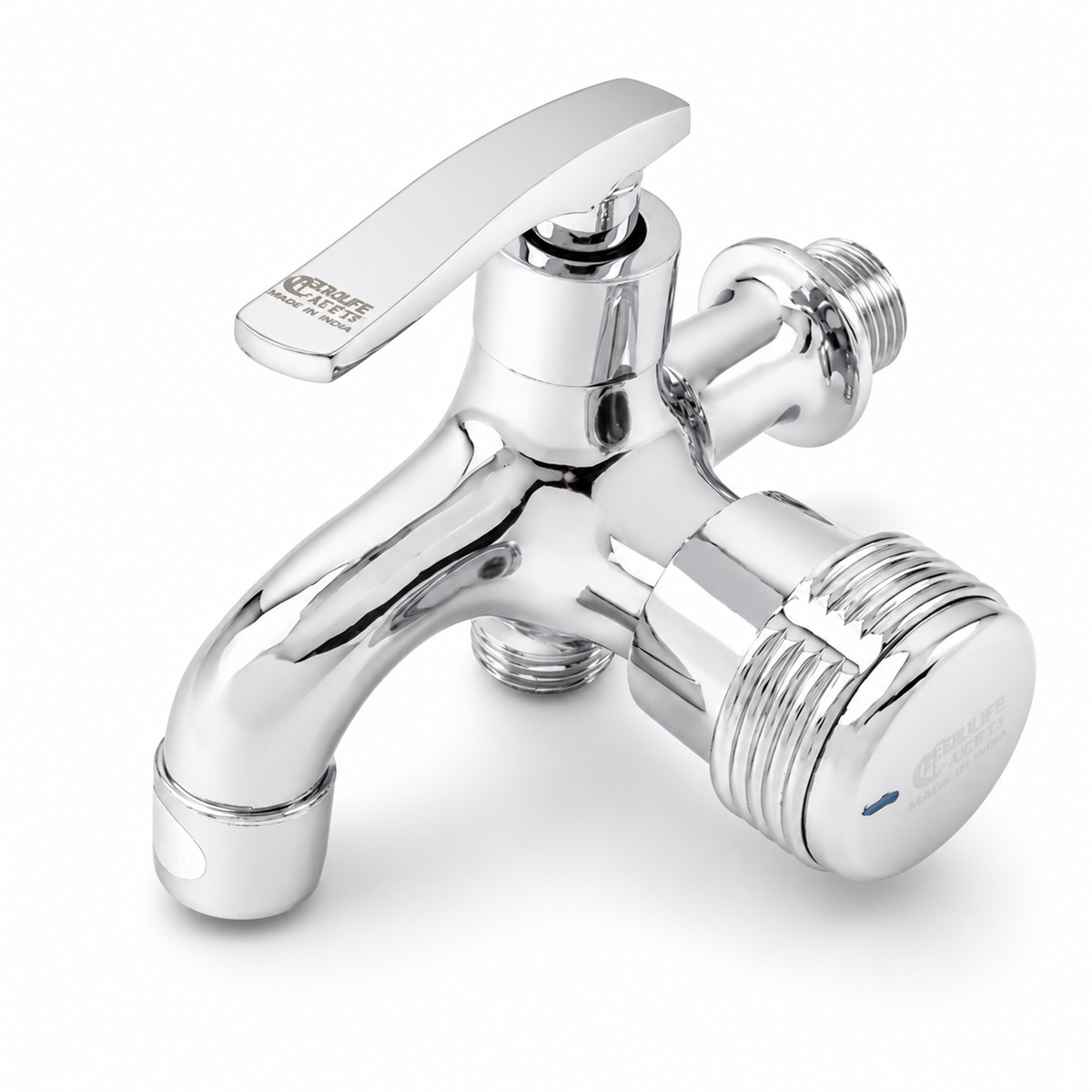 Hình ảnh tổng thể củ sen lạnh Đồng H61 Eurolife EL-SL112 với thiết kế hai đường nước, tay gạt dạng bản và bề mặt hoàn thiện Chrome sáng.