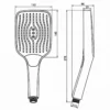 Thông số tay sen Eurolife EL-125SH-T kích thước mặt sen 110 x 145 mm