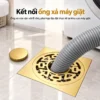 Eurolife EL-HG09 lắp đặt tại khu vực máy giặt với ống xả kết nối vào vị trí trung tâm