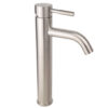 Hình đại diện vòi lavabo nóng lạnh Eurolife EL-D22 cao 30cm, thiết kế thân tròn, đầu vòi cong và bề mặt xước mờ hiện đại.