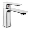 Hình đại diện vòi lavabo nóng lạnh Eurolife EL-8002 với thiết kế thân vuông vắn, bề mặt mạ Chrome sáng bóng và kiểu dáng hiện đại.
