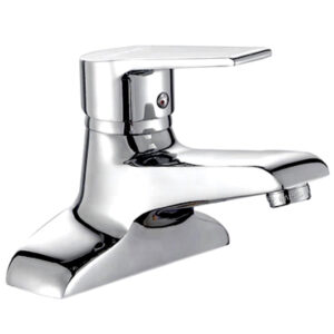 Hình đại diện vòi lavabo nóng lạnh Eurolife EL-AZA 03 với thiết kế 2 chân, kiểu dáng bo cong mềm mại, bề mặt mạ Chrome sáng bóng, phù hợp giới thiệu dòng sản phẩm vòi lavabo Eurolife.