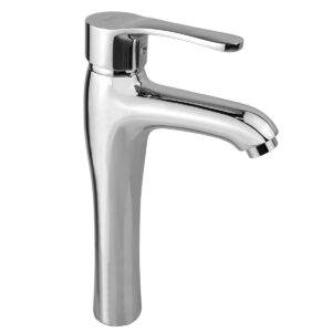 Hình đại diện vòi lavabo nóng lạnh Eurolife EL-D19 cổ cao 30cm, thân Đồng H61 mạ Chrome, thiết kế bo cong thẩm mỹ dùng cho lavabo dương bàn.