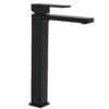 Hình đại diện vòi lavabo nóng lạnh Eurolife EL-HAVENT 04 với thiết kế thân cao 30cm, kiểu dáng vuông khỏe khoắn, bề mặt mạ PVD màu đen huyền bí, phù hợp cho chậu lavabo dương bàn và không gian phòng tắm hiện đại.