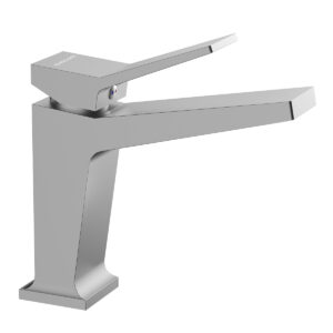 Vòi lavabo nóng lạnh Eurolife EL-PASSION 02 thiết kế thân vuông mạnh mẽ, bề mặt mạ Chrome sáng bóng, phù hợp với phòng tắm hiện đại.
