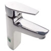 Hình đại diện vòi lavabo nóng lạnh Eurolife EL-SUN 02 với thiết kế thân tròn cong thẩm mỹ, chất liệu Đồng H61 mạ Chrome sáng bóng, phù hợp cho không gian phòng tắm hiện đại.