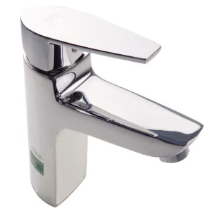 Hình đại diện vòi lavabo nóng lạnh Eurolife EL-SUN 02 với thiết kế thân tròn cong thẩm mỹ, chất liệu Đồng H61 mạ Chrome sáng bóng, phù hợp cho không gian phòng tắm hiện đại.