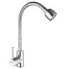 Vòi rửa chén nóng lạnh Eurolife EL-KM03 thiết kế cần lò xo linh động, thân Đồng H61 mạ Chrome 5 lớp, đầu vòi 2 chế độ.