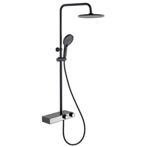 Hình ảnh tổng thể sen cây Eurolife EL-SC920 với thiết kế đen trắng hiện đại, thân sen đứng, bát sen mưa, tay sen cầm tay và cụm củ sen 2 núm xoay điều chỉnh tiện lợi.