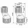Bản vẽ kỹ thuật chân quỳ Eurolife EL-2Z với chiều dài 49 mm và các kích thước 21, 27, 32 mm