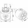 Bản vẽ kỹ thuật lõi van Ceramic Eurolife EL-KC35 đường kính 35 mm với các kích thước chi tiết
