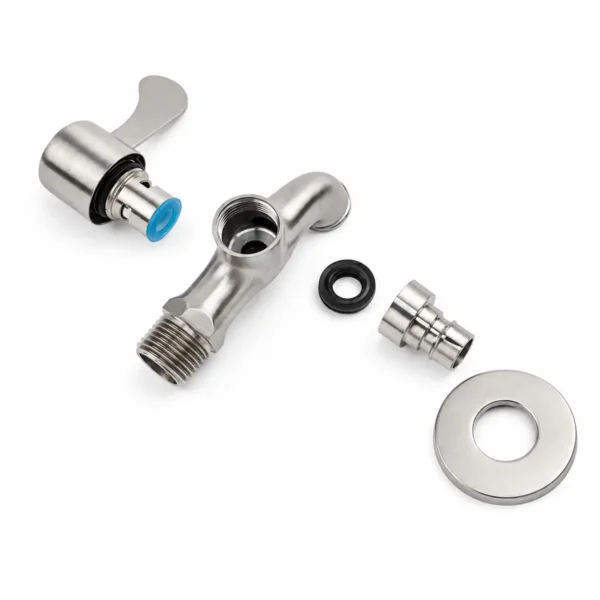 Lõi van Ceramic Eurolife minh họa ứng dụng trong vòi hồ lạnh có cấu hình tương thích